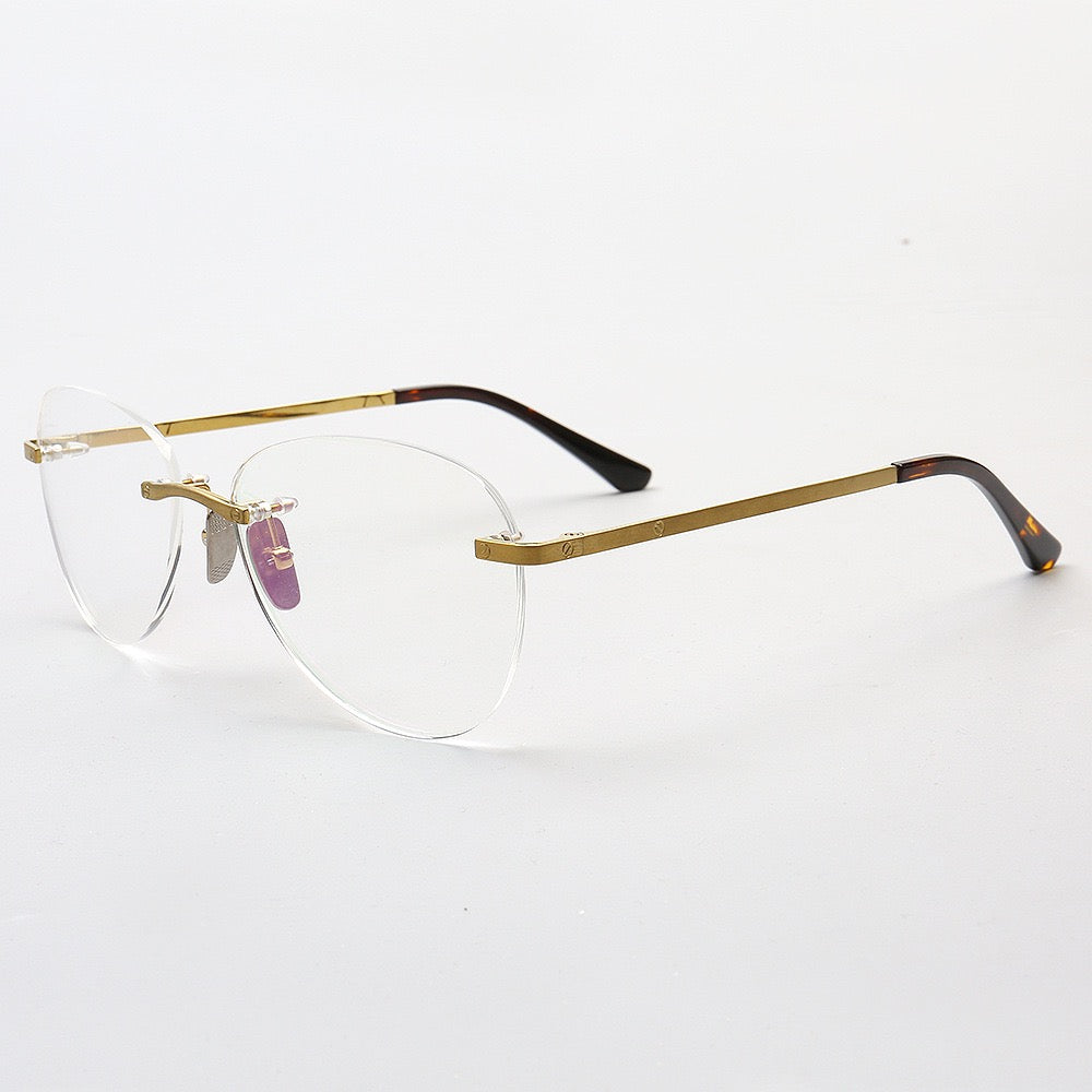 Harvey | Classic Titanium Aviator Rimless Eyewear Frames
