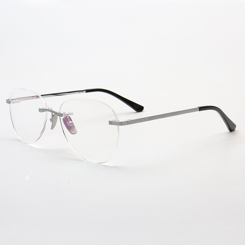 Harvey | Classic Titanium Aviator Rimless Eyewear Frames