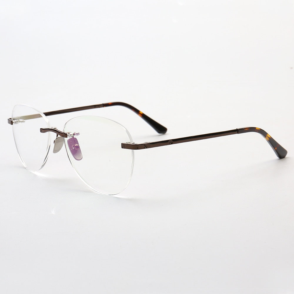Harvey | Classic Titanium Aviator Rimless Eyewear Frames