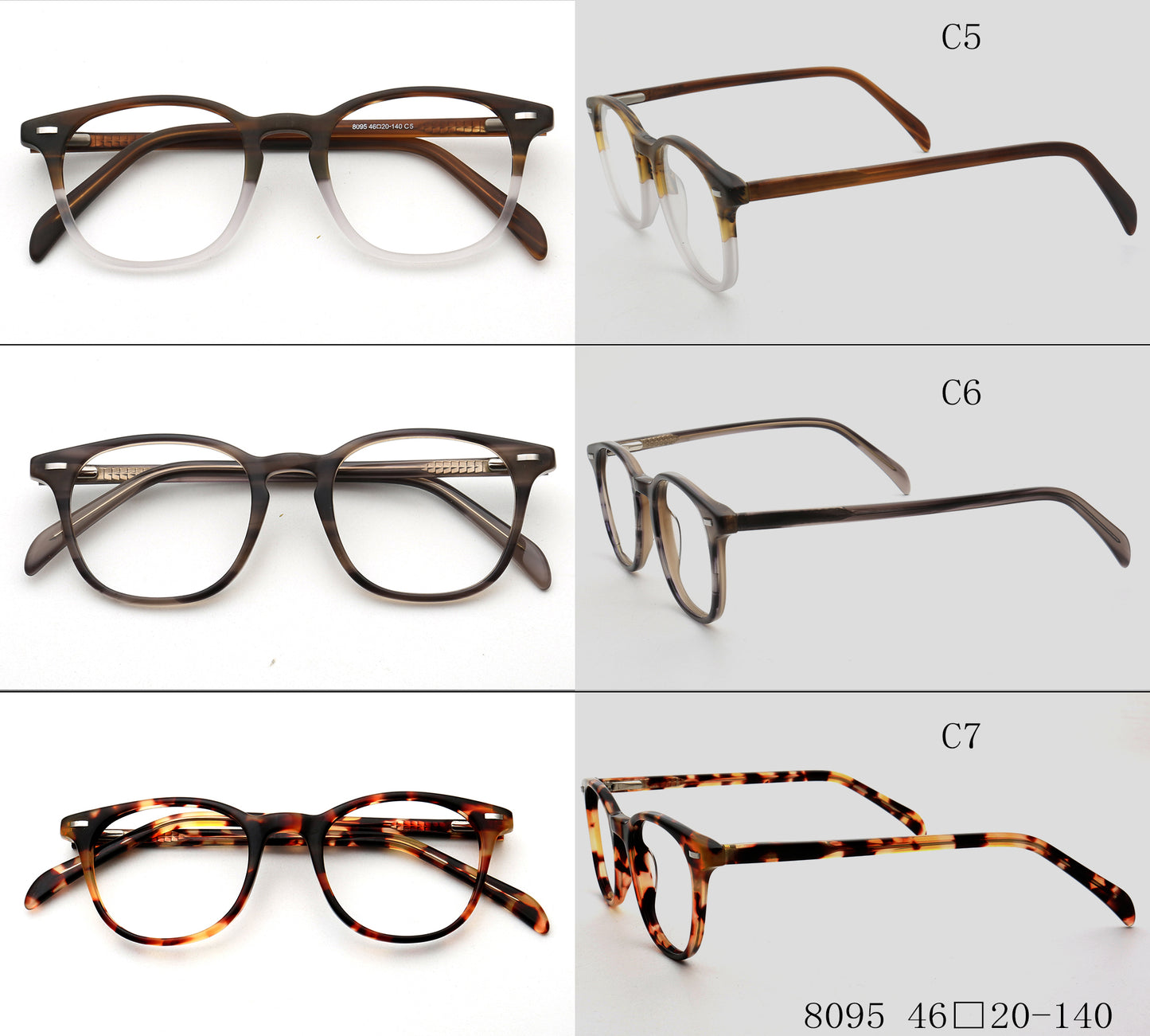 two tone glasses frames square