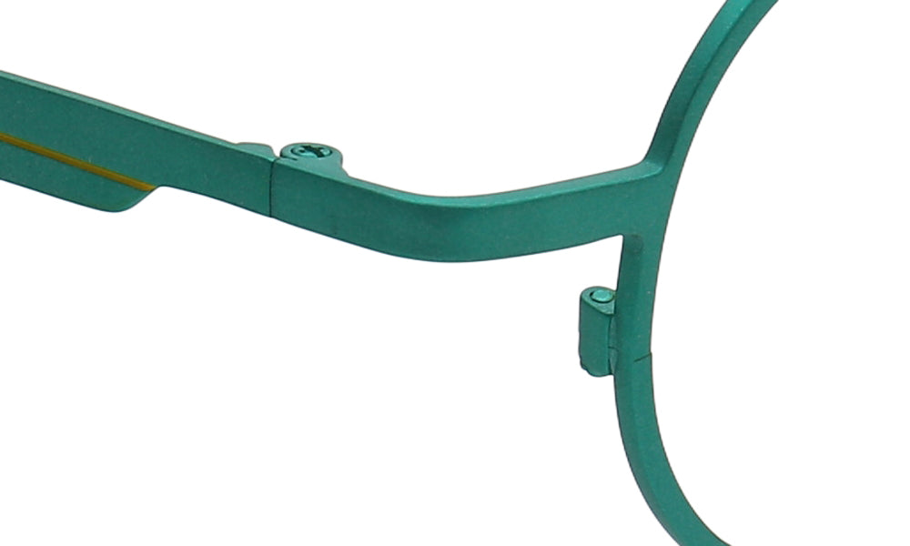 green temple of mismatch titanium eyeglasses frames