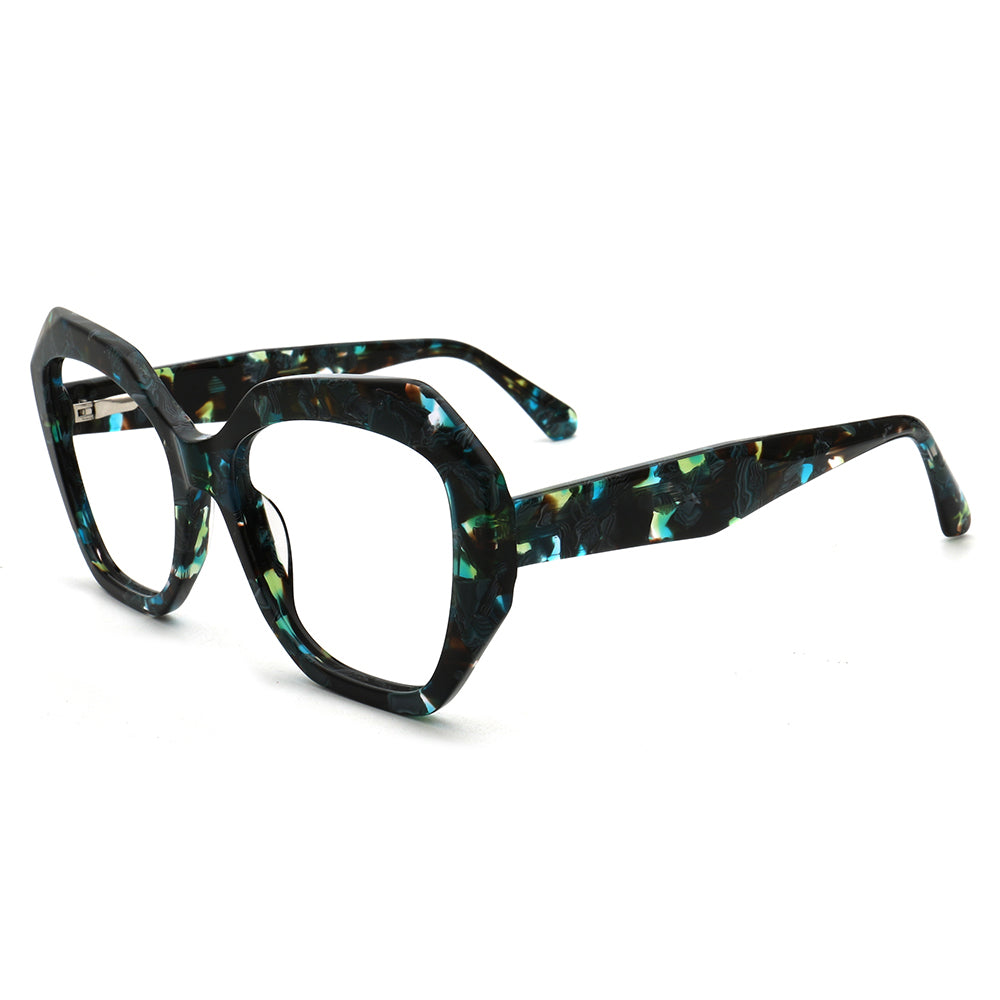 black tortoise geometric eyewear frames for women