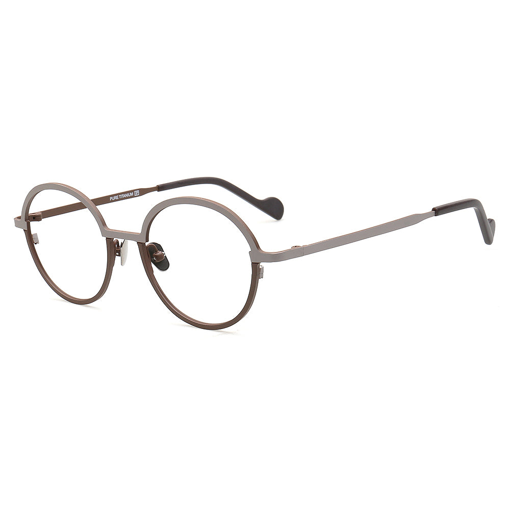 two tone grey round spectacles