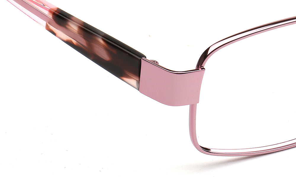 pink tortoiseshell temple