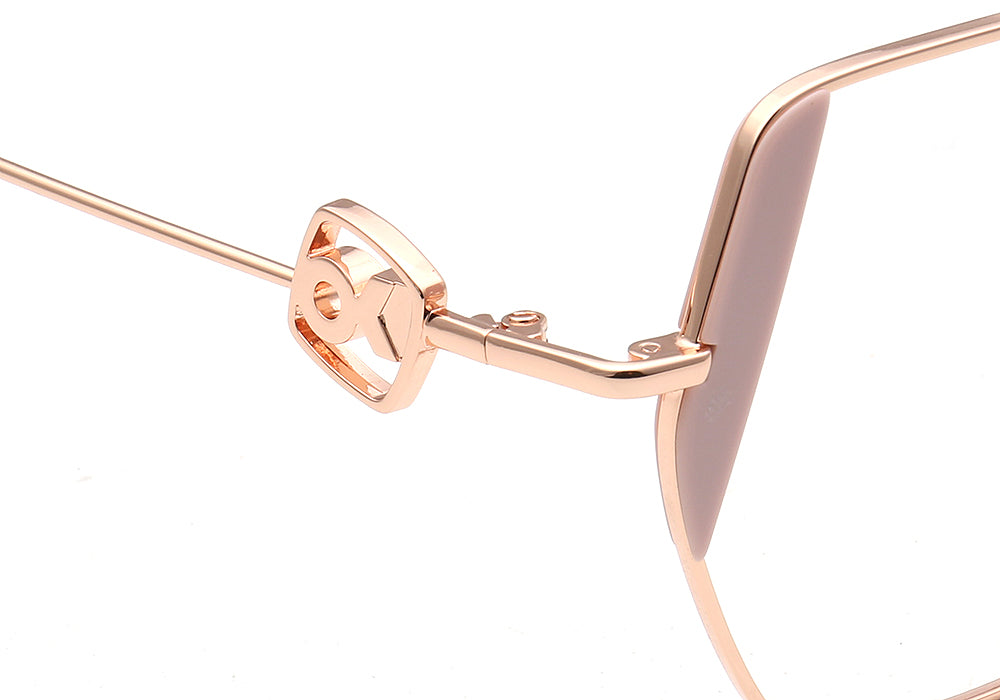 Harriet | Montures de lunettes géométriques en métal doré pour femme