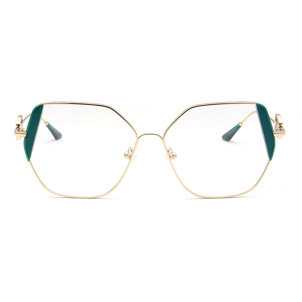 Harriet | Womens Geometric Metal Gold Glasses Frames