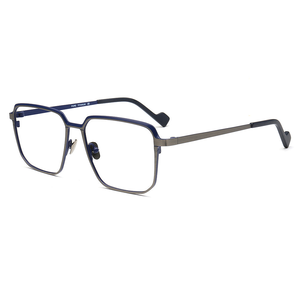 mens gunmetal business eyeglass frames titanium
