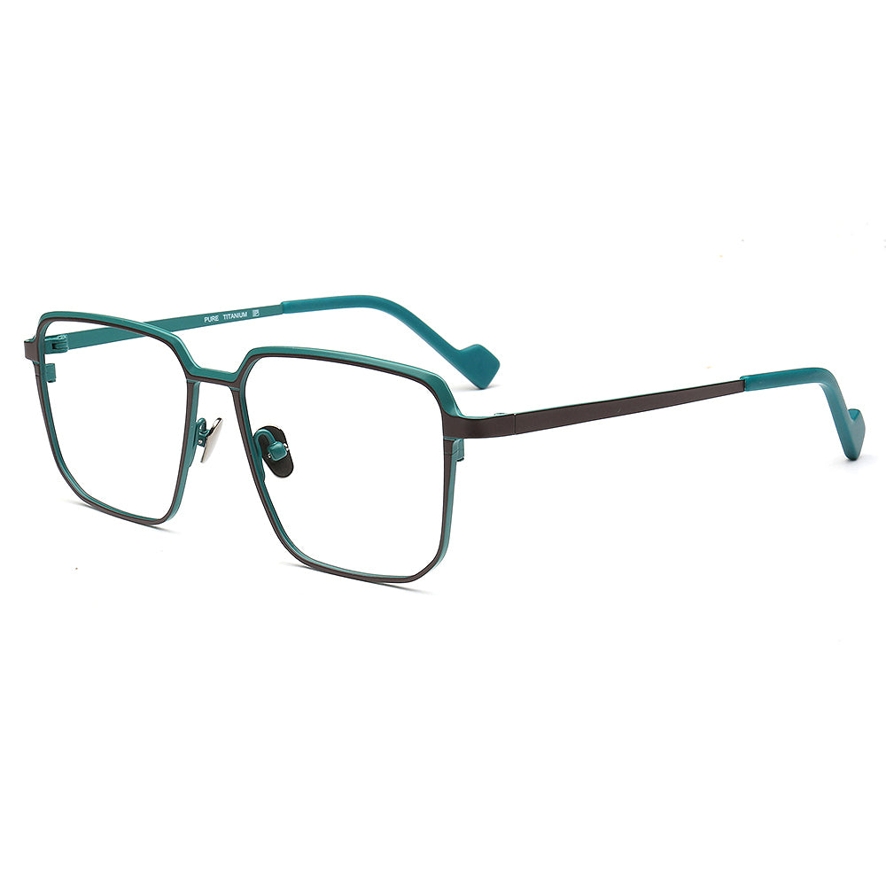 black green glasses frames titanium eyewear for men