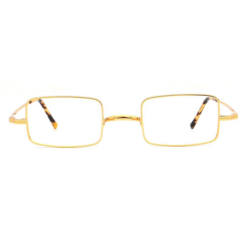 gold titanium square glasses frames