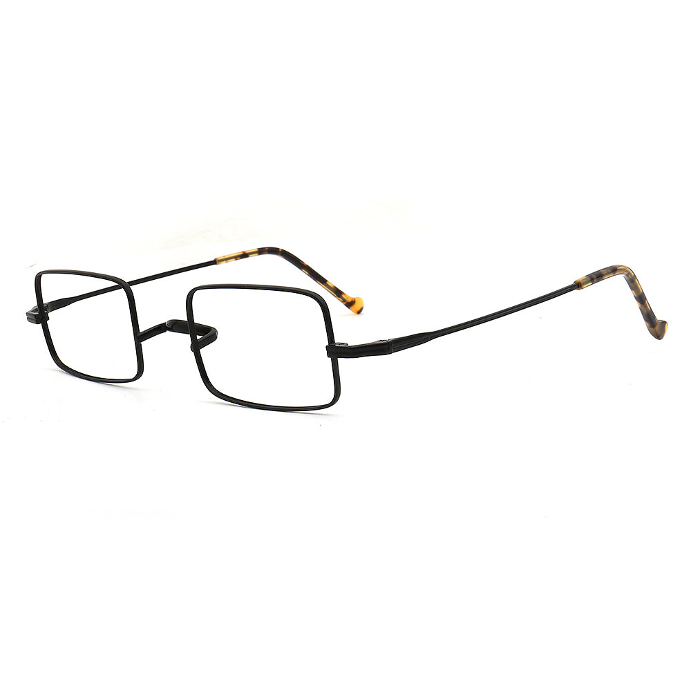 black rectangle titanium eyeglasses frames for men retro