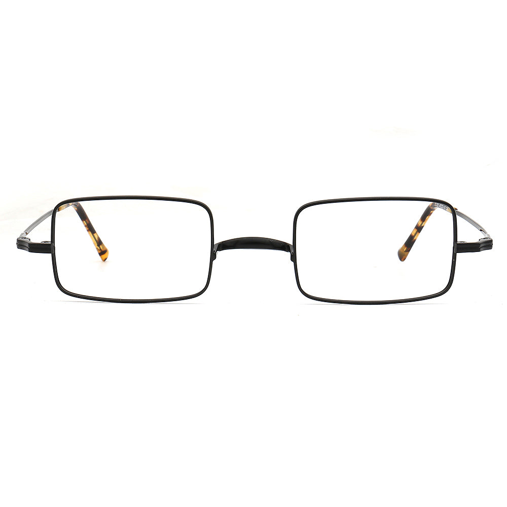 black square titanium eyewear frames for men