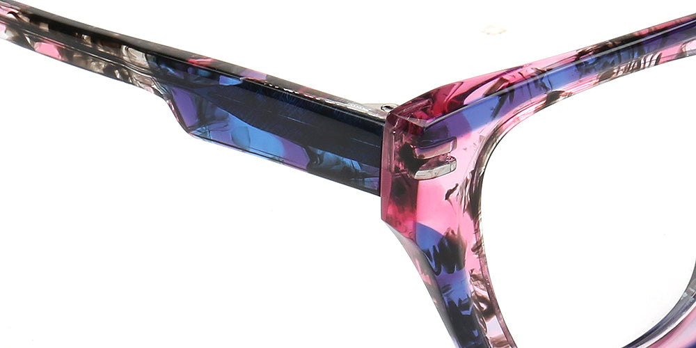 Hilary | Montura de gafas de ojo de gato con diseño floral vintage para mujer
