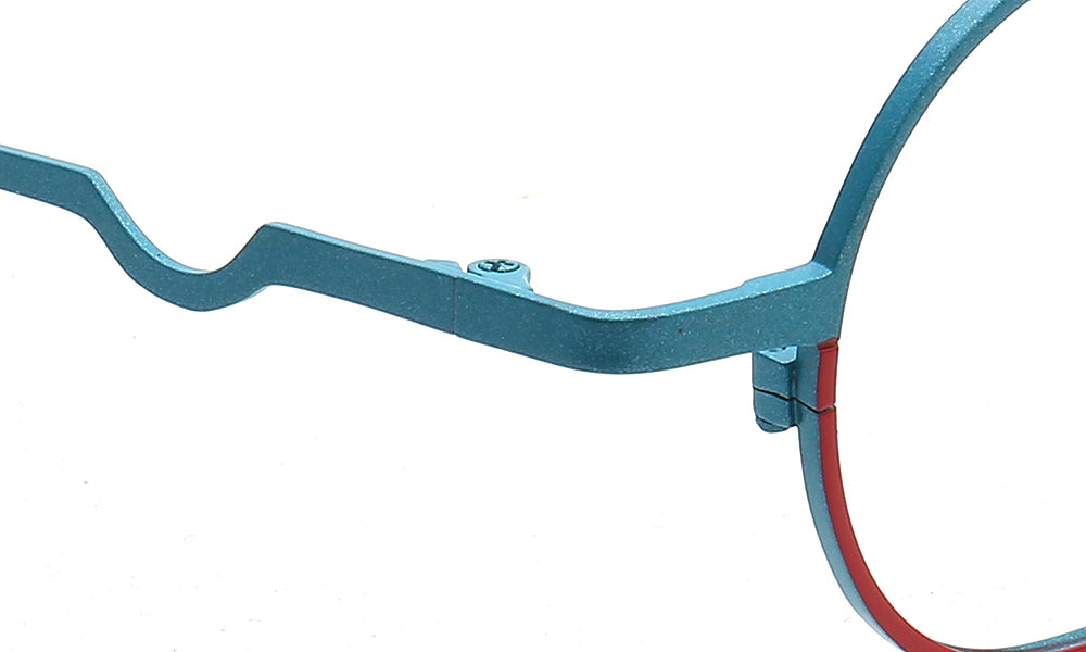 temple of round titanium eyewear frames
