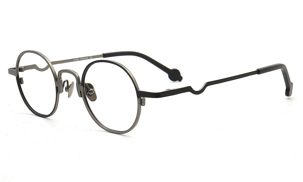 grey black eyeglasses frames pure titanium