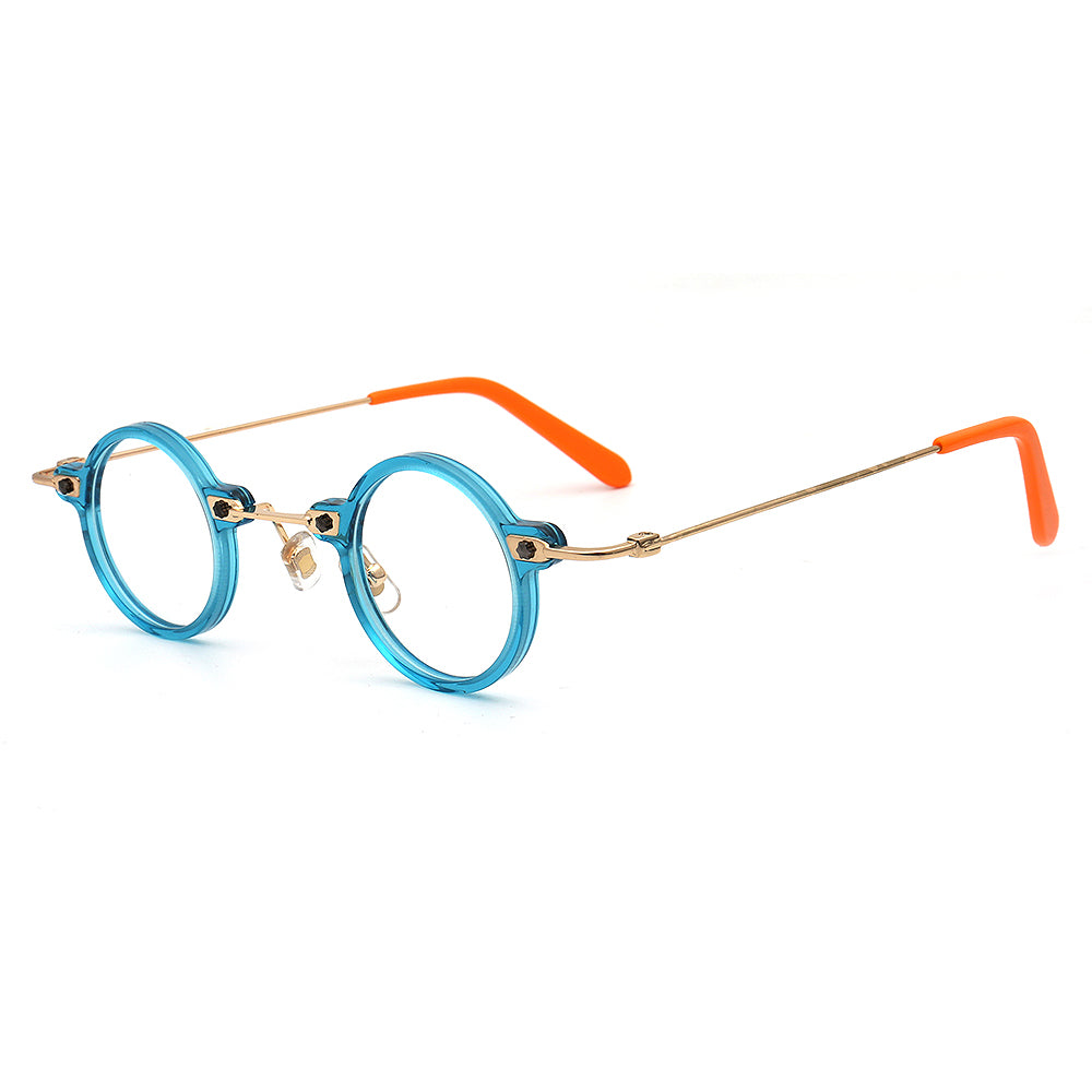 Jet | Retro Small Round Men Eyeglasses | Trendy Hipster Women Vintage Optical Glasses Frames