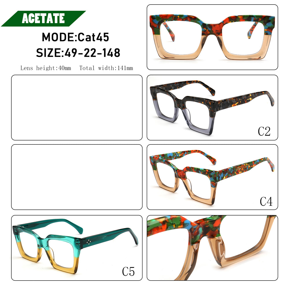 Kendell | Montures de lunettes carrées surdimensionnées et élégantes