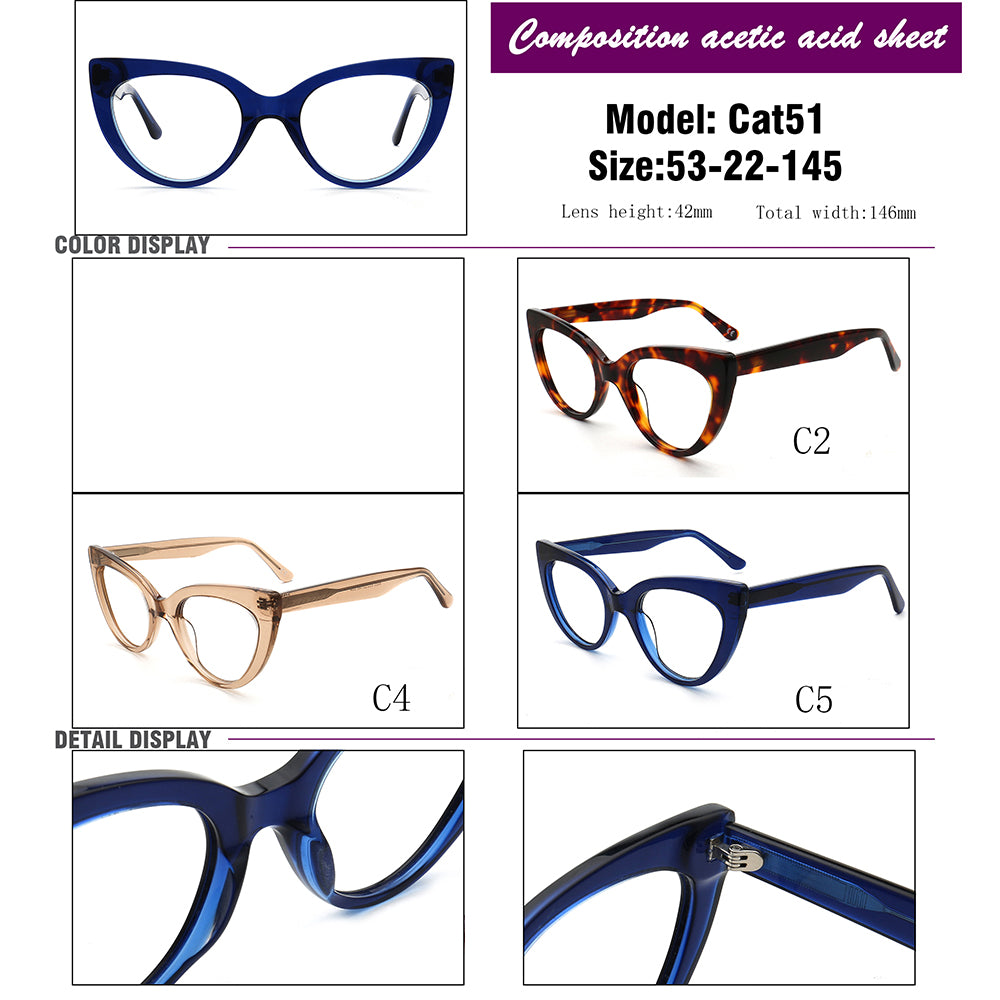 trendy womens cat eye glasses frames