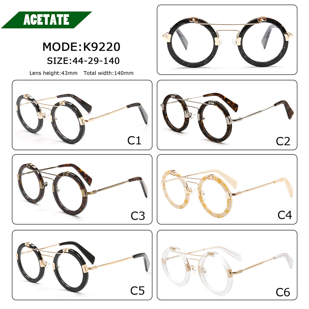 Altitude | Lunettes rétro circulaires pour hommes | Funky Femmes Lunettes Rondes Montures Écaille De Tortue