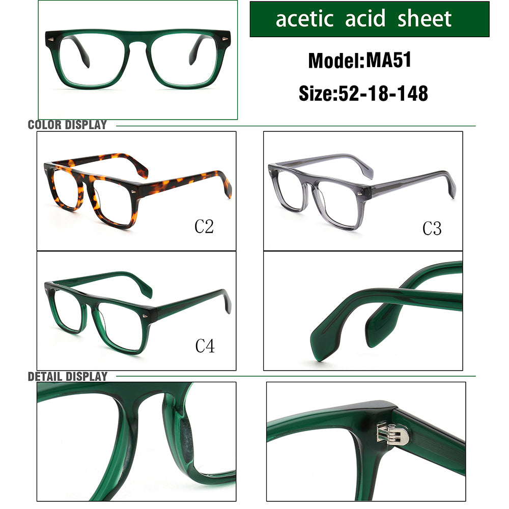 Grayson | 80s Bulky Mens Square Optical Eyeglasses | Trendy Glasses Frame