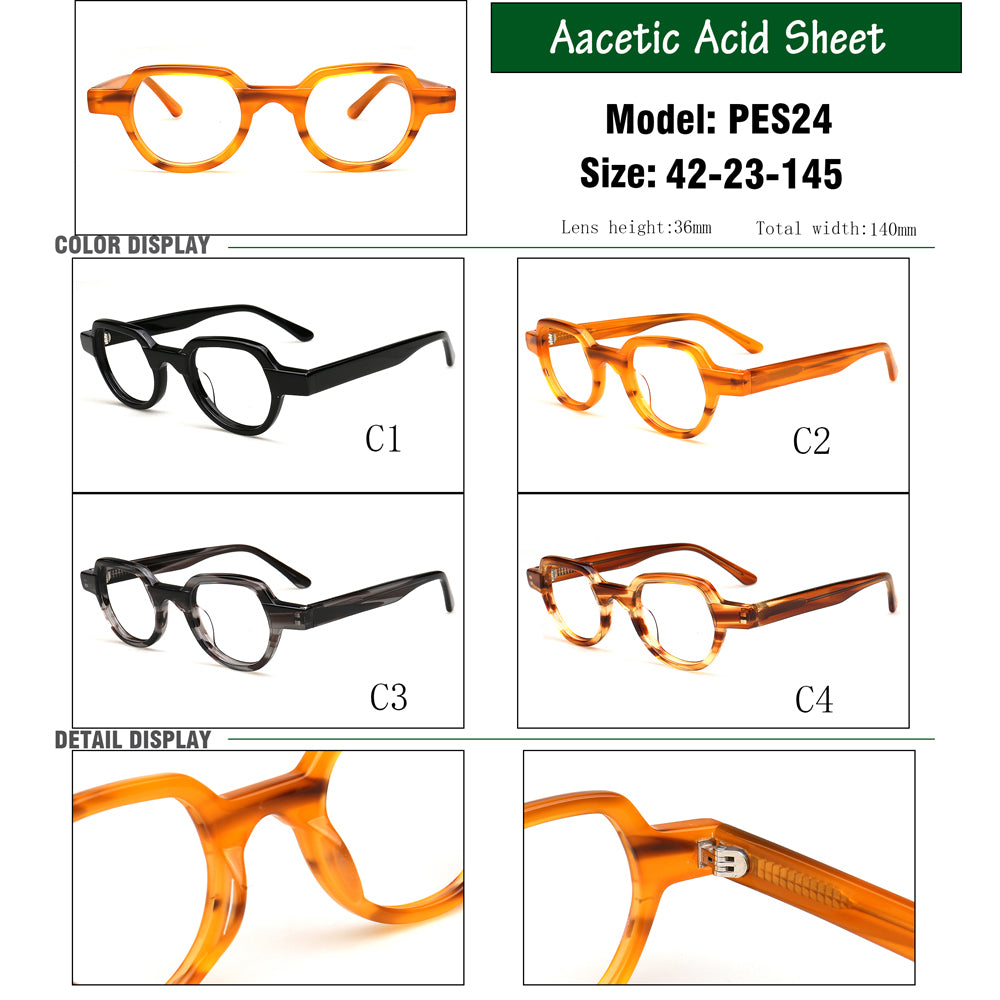 acetate old school vintage eyeglass frames men retro eyewear women