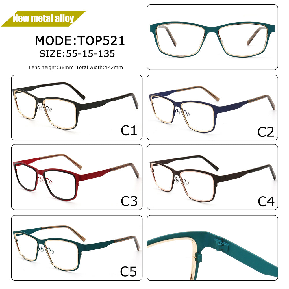 Garrett | Business Rectangle Metal Eyewear Frames