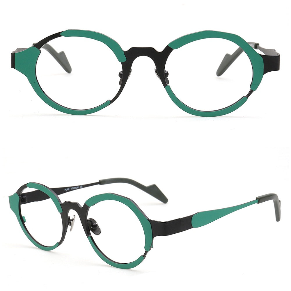 Eye Wear Quirky Glasses Frames Skyler Funky Mens Titanium