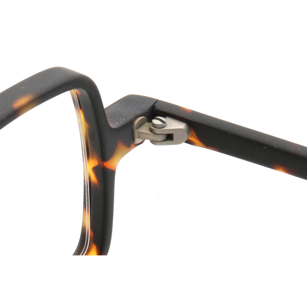 Hinge of square tortoise eyeglasses frames