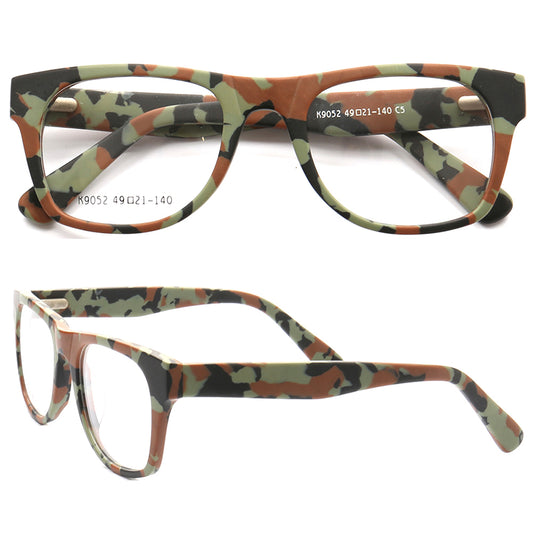 Camo full rim acetate eyeglasses
