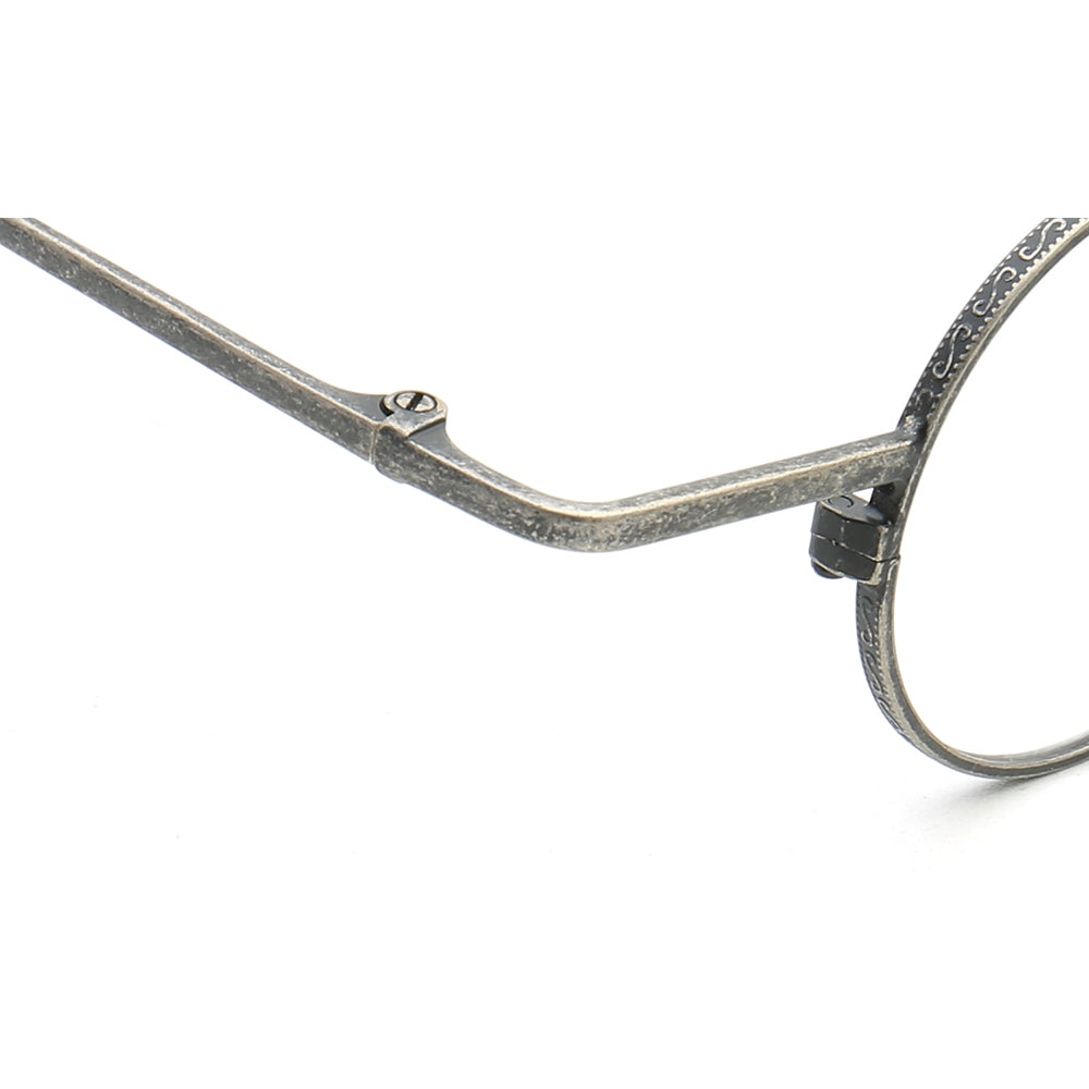 vintage metal temple of round eyeglasses frames