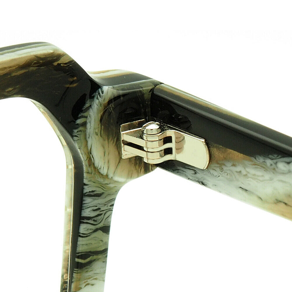 Hinge of square multicolored eyeglasses