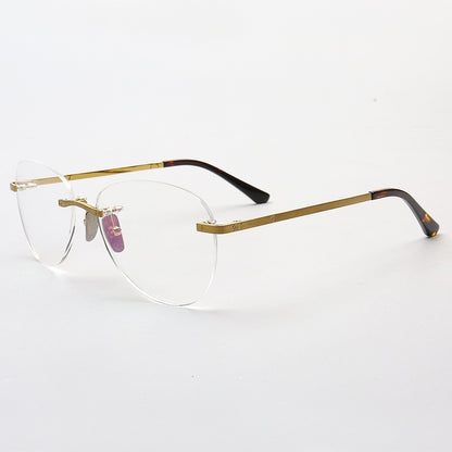 Harvey | Classic Titanium Aviator Rimless Eyewear Frames