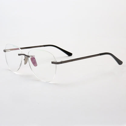 Harvey | Classic Titanium Aviator Rimless Eyewear Frames
