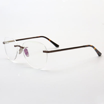 Harvey | Classic Titanium Aviator Rimless Eyewear Frames
