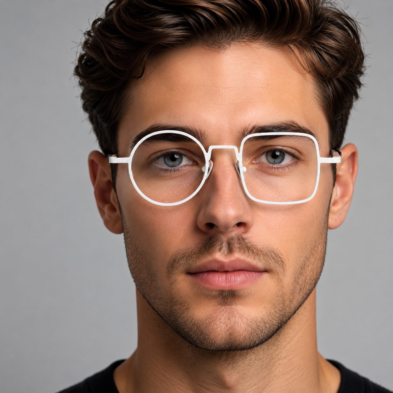 Océano | Marcos de anteojos modernos y originales que no coinciden | Gafas cuadradas y redondas de titanio puro modernas
