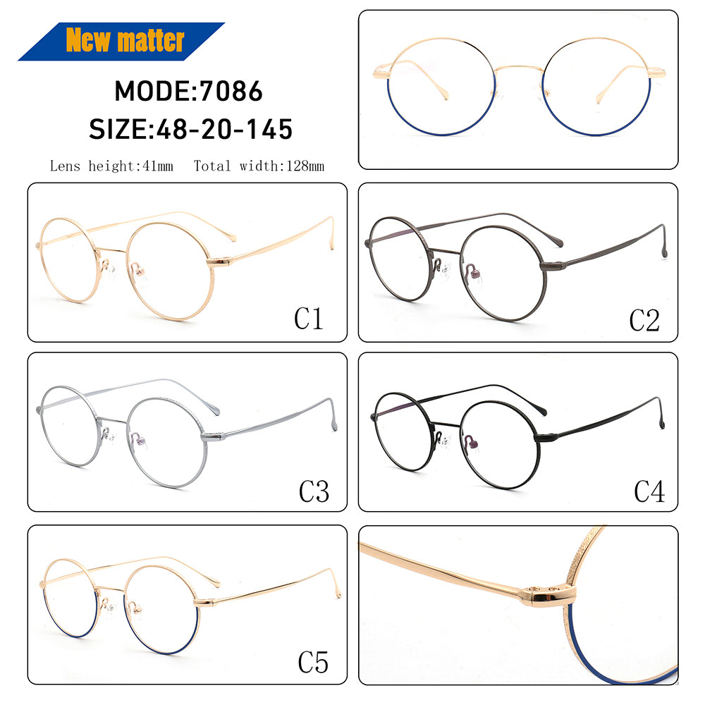 Atlas｜Classic Round Metal Eyeglasses Frames