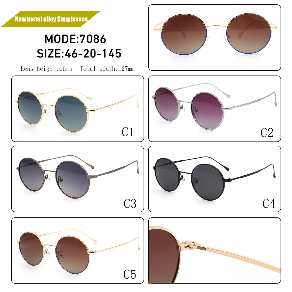 Atlas｜Classic Round Metal Polarized Sunglasses UV400