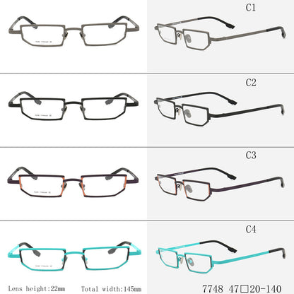 trendy mens titanium eyeglasses frames geometric