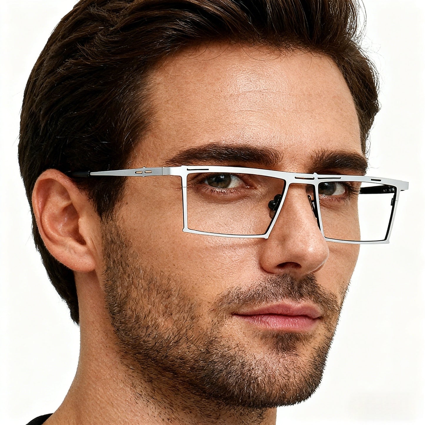Ethan | Business Rectangular Titanium Spectacles