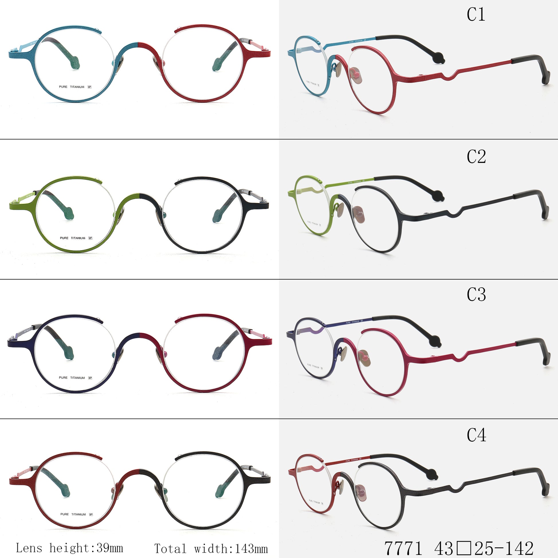 stylish titanium eyeglass frames round