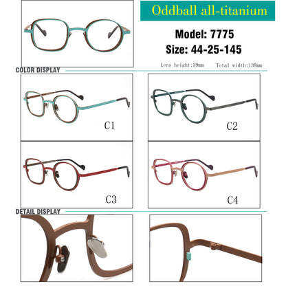 trendy titanium mismatch eyeglasses frames vintage