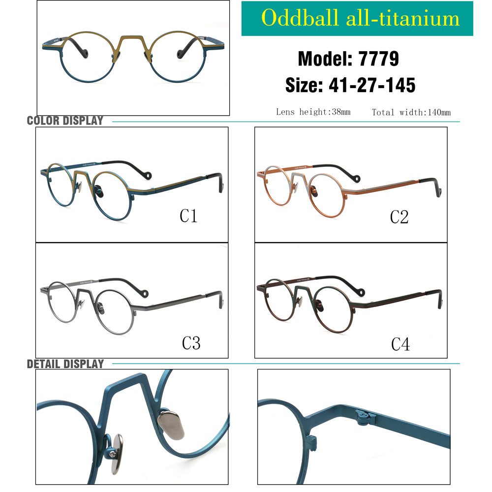 Nolita | Two Tone Round Titanium Mens Eyeglass Frames | Stylish Nerd Women Glasses Online