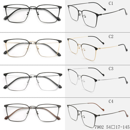 West | Modern Metal Full Rim Unisex Glasses | Thin Metal Frame w/ Business Design