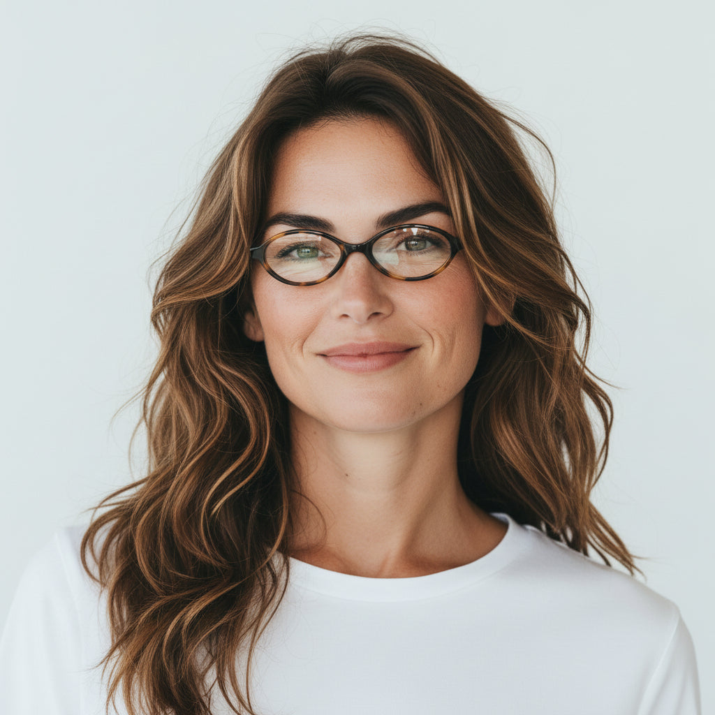 women small oval glasses frames tortoise