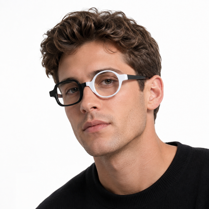 Arquero | Anteojos que no combinan con estilo para hombres | Monturas de gafas redondas cuadradas vintage funky para mujer