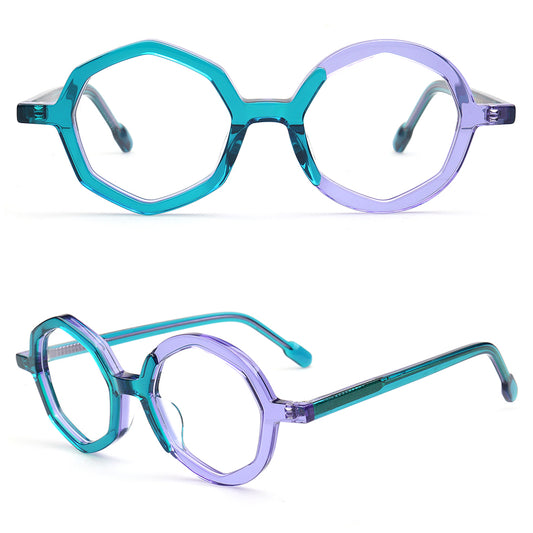 Hayden | Stylish Geometric Two Toned Eyeglass Frames