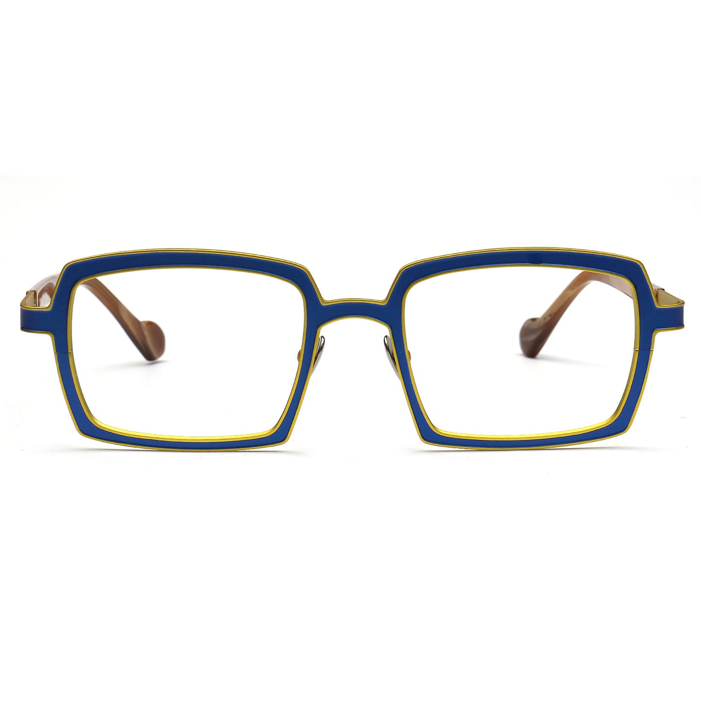 Eden | Chic Two Toned Square Titanium Prescription Spectacles