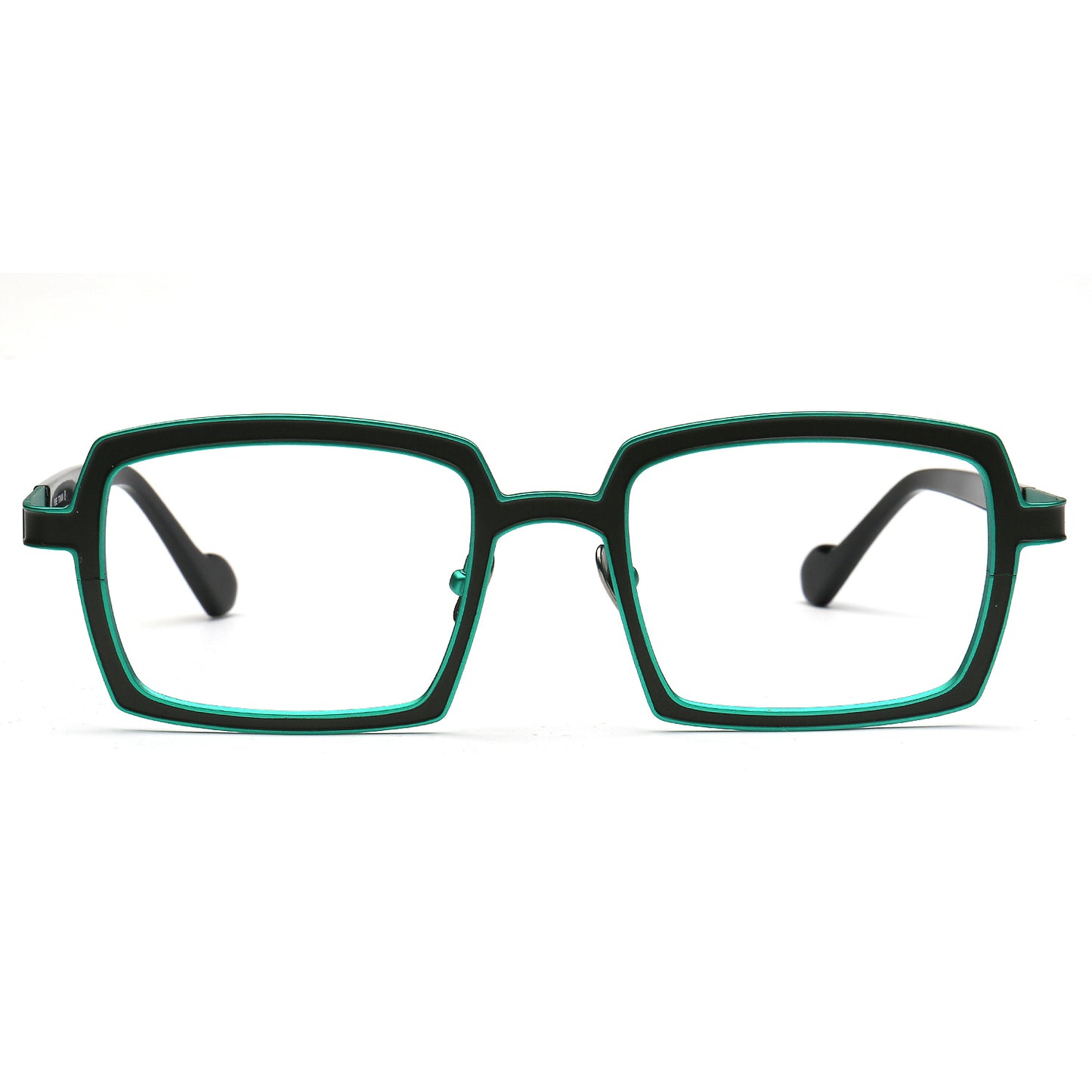 Eden | Chic Two Toned Square Titanium Prescription Spectacles