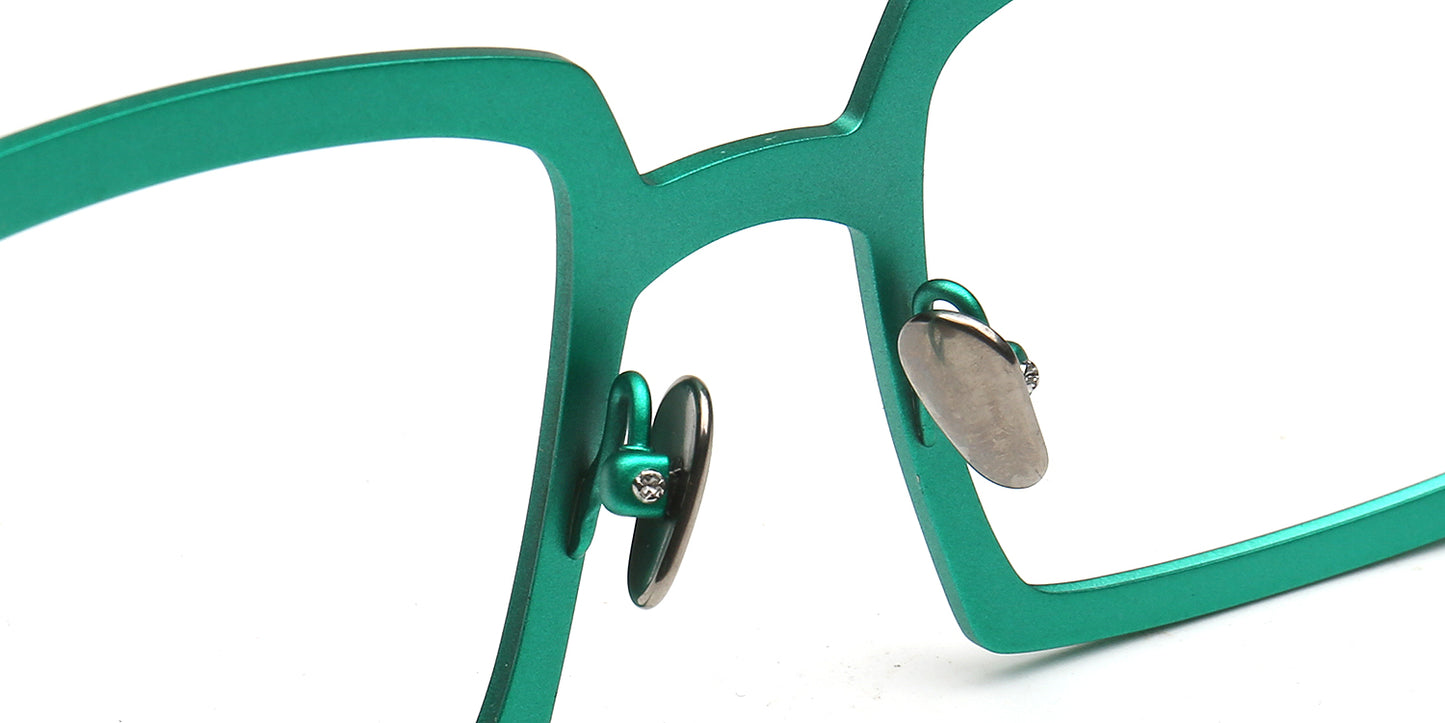 Eden | Chic Two Toned Square Titanium Prescription Spectacles
