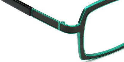Eden | Chic Two Toned Square Titanium Prescription Spectacles