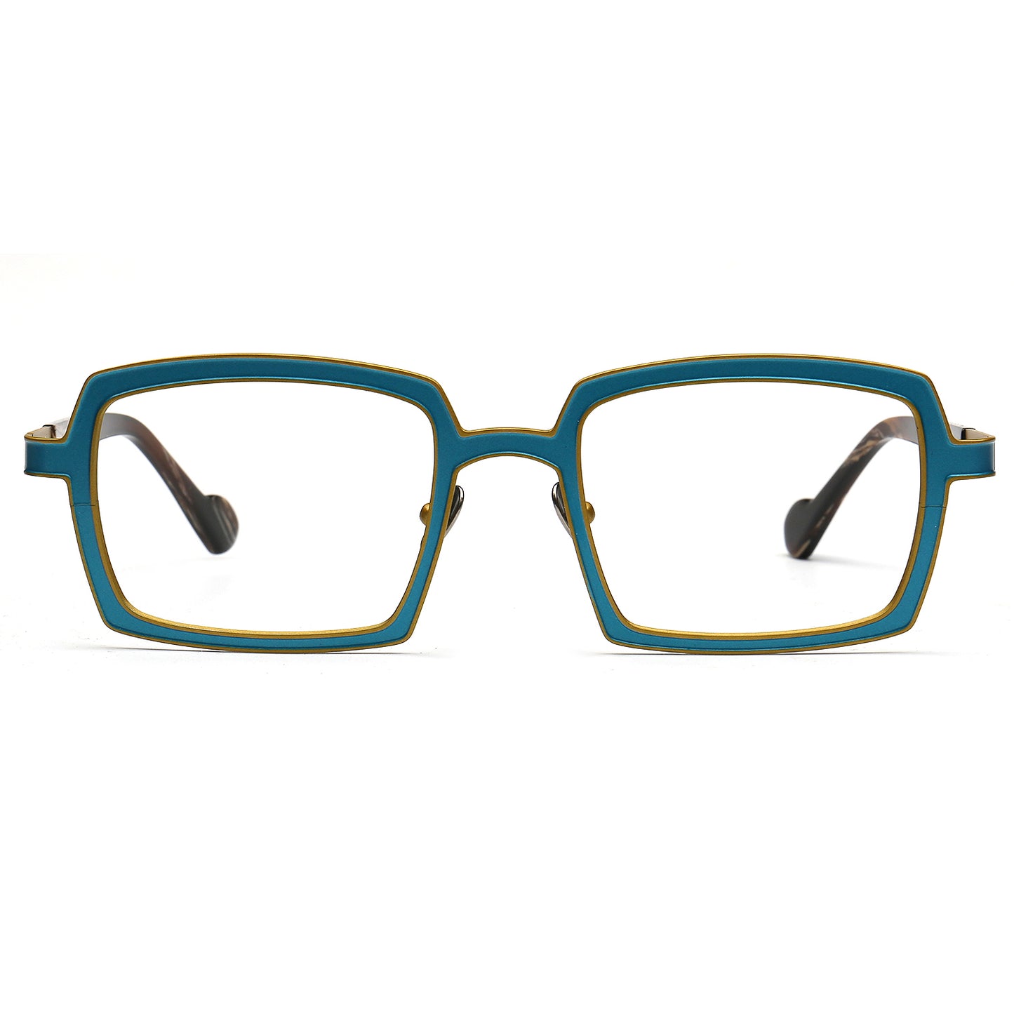 Eden | Chic Two Toned Square Titanium Prescription Spectacles